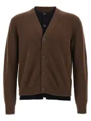[J.W. Anderson] J. W. Anderson-Contrast Layered Maglioni Marrone-Uomo XL