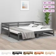 Solid Wood Pine Pull-out Day Bed Sleepover Bed Sofa Bed Multi Colours vidaXL