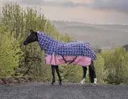 Caribu Eclipse Combo Horse Rainsheet Rose Check - 5.0FT / Rose Check