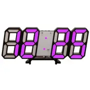 3D LED Digital Clock Luminous Wall Clock Multifunctional USB Plug in2900