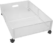 Under Bed Storage Container, Removable Storage Features with Pull Out Design Under Bed Storage Bin On Wheels (White)