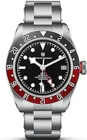 [LACZ DENTON] Pagani Design 1706 Men's GMT Automatic Watches Homage Black Bay Mechanical Wristwatches Multi-Time Zone Function Waterproof 200M Men's Sports Watches
