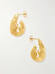 [Alighieri] Alighieri - The Gilded Crustacean Recycled Gold-plated Hoop Earrings - One size One size Gold