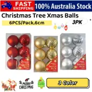 6PCS/Pack Xmas Balls Christmas Tree Decorations Baubles Party Wedding Ornament