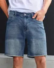 [Lucid] Lucid Men's Project Denim Walk Shorts in Blue Size 34 34 Blue