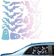 Halloween Ghost Decals | Dustproof Halloween Window Cling Decals | Spooky Ghost Bat Halloween Stickers for Door Decoration Halloween