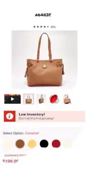 Dooney And Bourke pebble Leather Nellie Tote caramel