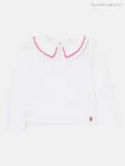 Angel & Rocket White Trinity Collared Long Sleeve Top (W61662) | $37 - $46