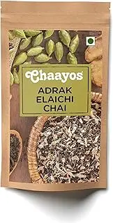 Chaayos Adrak Elaichi Tea - Premium Chai Patti for Cough & Cold Remedy - 200g [100 Cups]