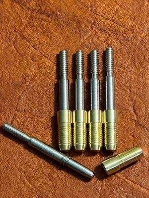 Quick Release Stainless Steel pin & Brass Insert for your pool cue. Like Uni-loc