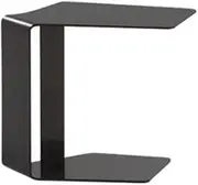 Side Table Modern End Table, Small Side Table for Small Spaces, 2-Tier End Table Metal Sofa Side Table, Coffee Table, Fully Assembled, for Home Living Room Bedroom End Tables Living Room(Black)