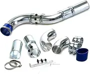 Car Air Intake 3" 76mm Air Intake Pipe Aluminum Alloy Intake Pipe Kit Turbo Direct Cold Air Filter Injection System Hood Scoops