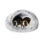 Snooza Calming Hoodie Cuddler Bed For Dogs Silver Fox 1 X Medium