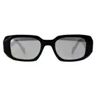 Prada Sunglasses PR17WS 1AB2B0 Black Light Grey Mirror Silver