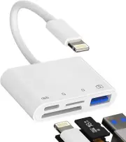 SD Card Reader for Iphone 14 13 Lightning to USB Micro TF Charger Cable Dongle