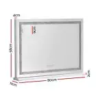 NNEDSZ Bluetooth Makeup Mirror 80x58cm Hollywood Vanity with LED Light Crystal