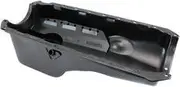 Aeroflow Steel Stock Oil Pan Bbc Black Rh/Side Dipstick Rear Sump - AF82-9294BLK