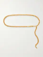 [SAINT LAURENT] SAINT LAURENT - Gold-tone Belt - 65 65 Gold