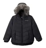 Columbia Girls' Katelyn Crest Hooded Jacket Winter coat Size XL (14-16) Black