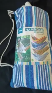 Bliss Hammock In A Bag Blue New Never Used 40" wide canvas durable camping yard