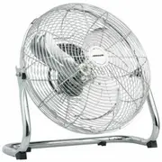 Heller Chrome Floor Desk Fan Metal High Velocity Air Cooling Circulator 45cm