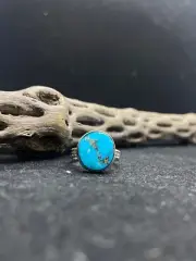 Native American Navajo King man turquoise Sterling Silver Ring Size 5.75