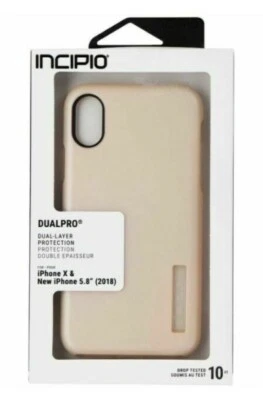 Incipio DualPro Series Dual Layer Case Apple iPhone XS & X Rose Blush Light Pink