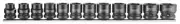 Teng 9207S12 - Low Profile Socket Set 1/2" Drive Metric 12 Piece
