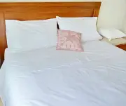 Double Bed Sheet Set Egyptian Cotton White Fitted Flat Pcs Superfine Percale