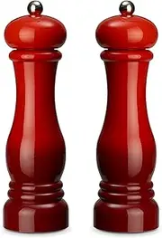 Echtwerk 2-Piece Spice Mill Set, Salt and Pepper Mill Made of high-Quality ABS Plastic, Ceramic Grinder, Manual Mill, Ideal for Spices Such as Pepper, Salt and Chilli, red, 21 cm