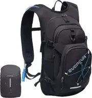 EVERFUN Hydration Backpack 18L with Water Bladder 2L/3L 2L Bladder, Black