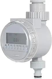 Solar Powered Water Irrigation Timer Electronic Programmable Au Watering Controller Hose Timer with Display for Garden Lawn Grey Irrigation Timer