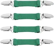 4pcs Trouser Leg Clip Pants Trouser Legs Holders Pants Waist Cinch Clip Adjustable Straps Cinch for Jeans Elastic Band for Sewing Adjustable Elastic Belt Green Polyester