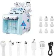CHOUDHARY ACUPRESSURE 7in1 Hydrafacial Machine with 3 Bottles 400ml AS1 SA2 AO3 hydra dermabrasion facial serum H2O2 hydra Dermabrasion facials machine