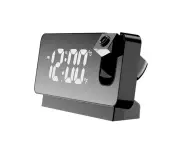 Projection Alarm Clock, Bedroom, Radio, Dimmer, USB Charging, 180° Rotating Projector, Dual Alarm, Snooze, Clear LED Display, Heavy Duty Sleep Clock