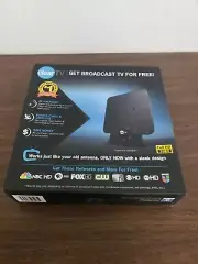 ClearTV Indoor Amplifying & Broadcasting Antenna, Flat Antenna, Black