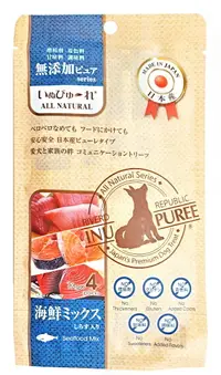 在飛比找樂天市場購物網優惠-日本國產Inu Puree汪寵愛(狗用)-海鮮口味肉泥(4份