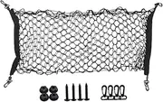 CHILDWEET Car Storage Net Organizer Double Car Pocket Organizer for SUV Rv Truck and Van High Elastic Mesh for Efficient Storage for Items
