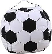 Alipis Football Pattern Bean Bag Storage and Girls Stuffed Animal Storage Comfortable Polyester