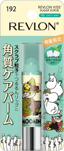 新款嚕嚕米 日本 Revlon Moomin 磨砂護唇膏 蜜糖磨砂 唇部角質 角質死皮 保養保濕 薄荷 柚子 【小福部屋】