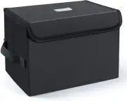 Vinyl Record Storage Box for 7" LP Records - Crate Holds up to 60 Records BLACK