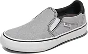 [Vans] Women's Asher Deluxe Slip-on Sneaker, Summer Canvas Black, 6.5