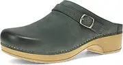 [dansko] Berry Slip-On Mule Clogs for Women - Memory Foam and Arch Support for All -Day Comfort and Support - Lightweight EVA Outsole for Long-Lasting Wear, Green Burnished, 10.5-11