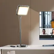 Video Conference Light for Computer, Soft Zoom Lighting for Laptop, Webcam, Home Office, Dimmable Desk Ring Lamp with Stand for Video Calling, Meeting,