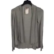 Philosophy Grey Light Heather Open Long Sleeve Cardigan Women's XL