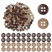 200Pcs Natural Coconut Shell Buttons Wooden Buttons for Crafts, 1/2 Inch Shirt