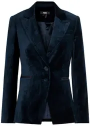 Paige Chelsee Velvet Blazer - Navy - S (UK8-10 / S) S (UK8-10 / S)