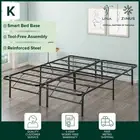 Foldable Bed Frame King Metal Folding Base Guest Beds - Zinus