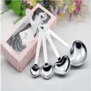 40 sets Double Heart Measuring Spoons Gifts Wedding Favors Wholesale Supplies