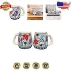 Elegant 12 oz Decorative Cocktail Mugs with Vintage Turkish Design - Set of 2